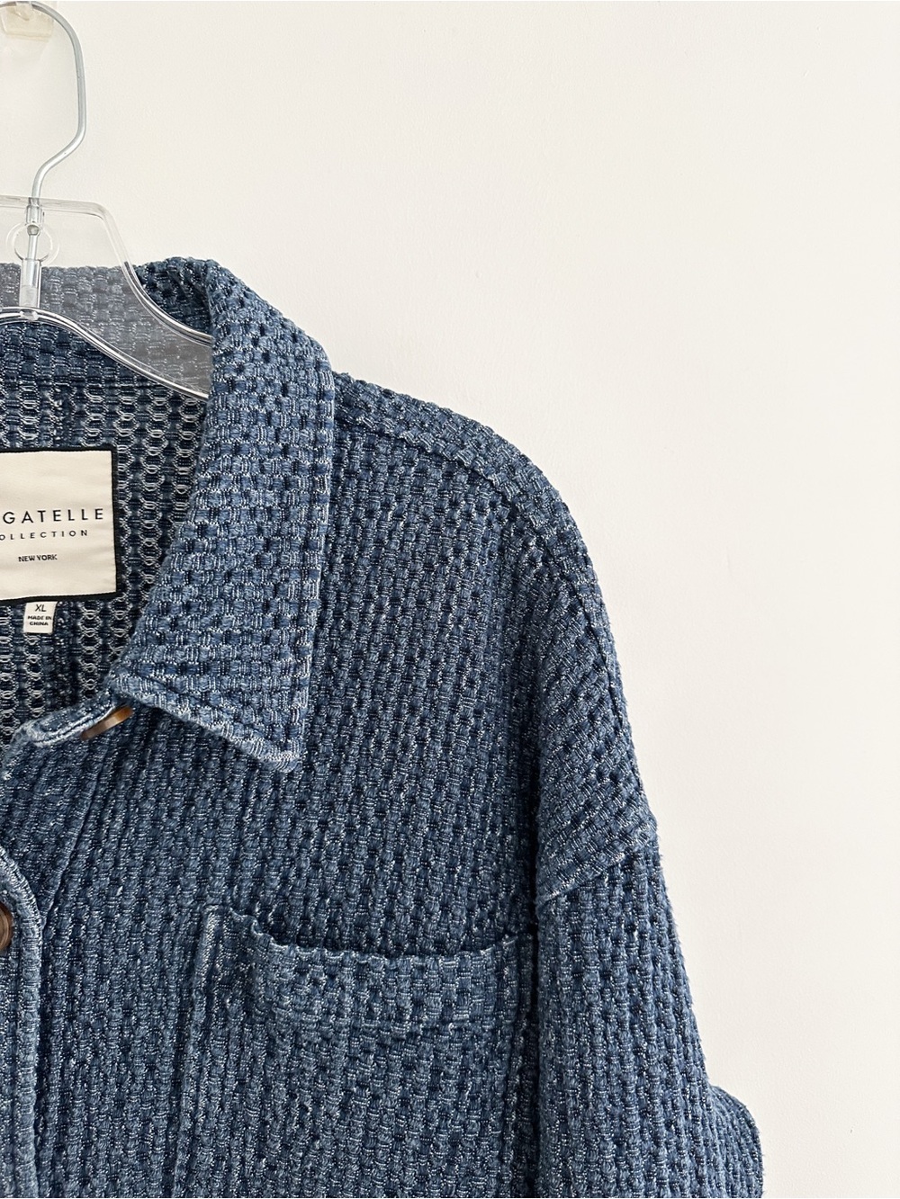 bagatelle Blue Ribbed Utility Jacket - Picture 5 of 6